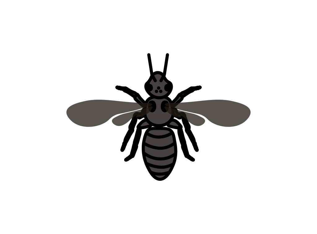 small dark bee icon